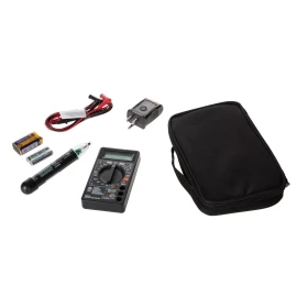 Hyper Tough Gift Idea Digital Multimeter Voltage GFCI Outlet Electrical Tester Kit w/ Pouch