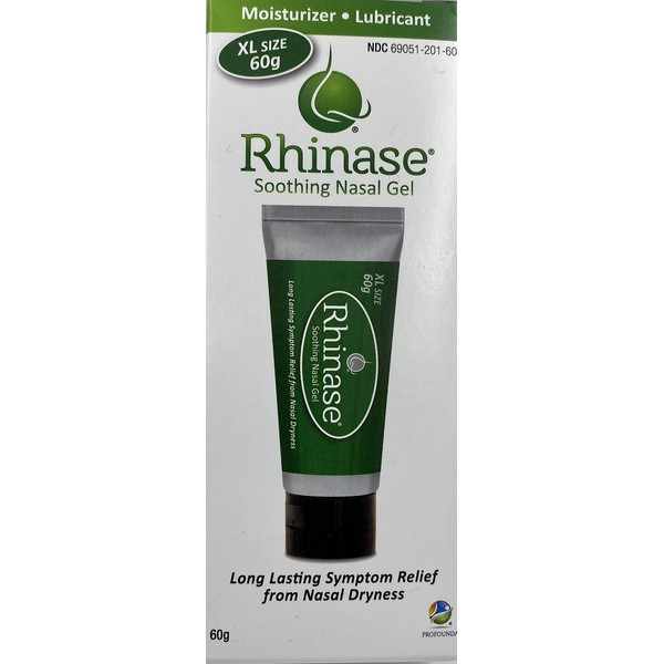Rhinase Soothing Nasal Gel XL 60 g for Nasal Dryness from Allergy, Low Humidity, Nose Bleeds, Stuffy Nose…