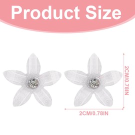 LuLiyLdJ Hair Accessories Wedding Hair Accessories Girls White Small Flower Hair Clips Mini Cute Rhinestone Metal Hair Pins for Women Bridal Hair Clips for Girls Wedding Hair Accessories 10 Pieces,