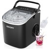 EUHOMY Countertop Ice Maker Machine with Handle, 26lbs in 24Hrs,