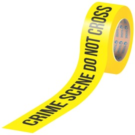 SINGHAL Crime Scene Tape 3" x 1000 Ft High Visibility Crime Scene Roll Bright Yellow Tape with Bold Black Print, Maximum Readability