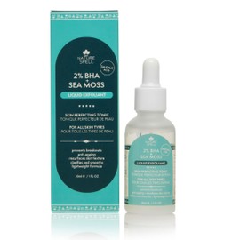 Nature Spell 2% BHA Liquid Exfoliant - Salicylic Acid Skin Perfecting Tonic 30ml Infused with Sea Moss Face Exfoliating Peel Prevent Breakouts and Minimise Pores - Made in the UK