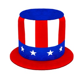 Donetuer 4th of July Tree Topper Red White Blue Hat Patriotic Tree Decorations for Fourth of July Independence Memorial