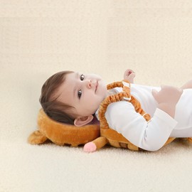 PandaEar Baby Head Protection Backpack Toddler Adjustable Walking Head Protector, Head Protection Backpack Wear Safety Pad for Falling Crawling and Walking (Yellow)