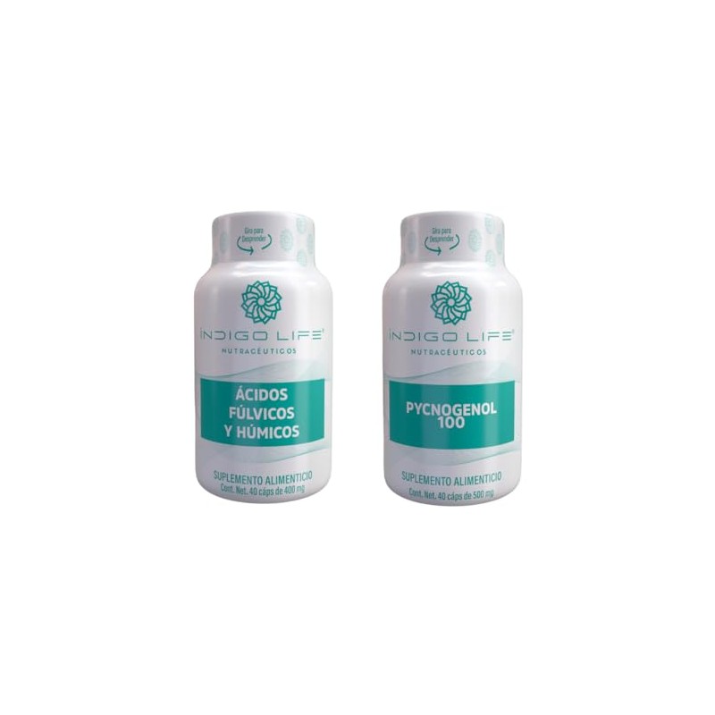 INDIGO LIFE NUTRACEUTICOS – Pack Doble: Ácidos Fúlvicos 60 Caps
