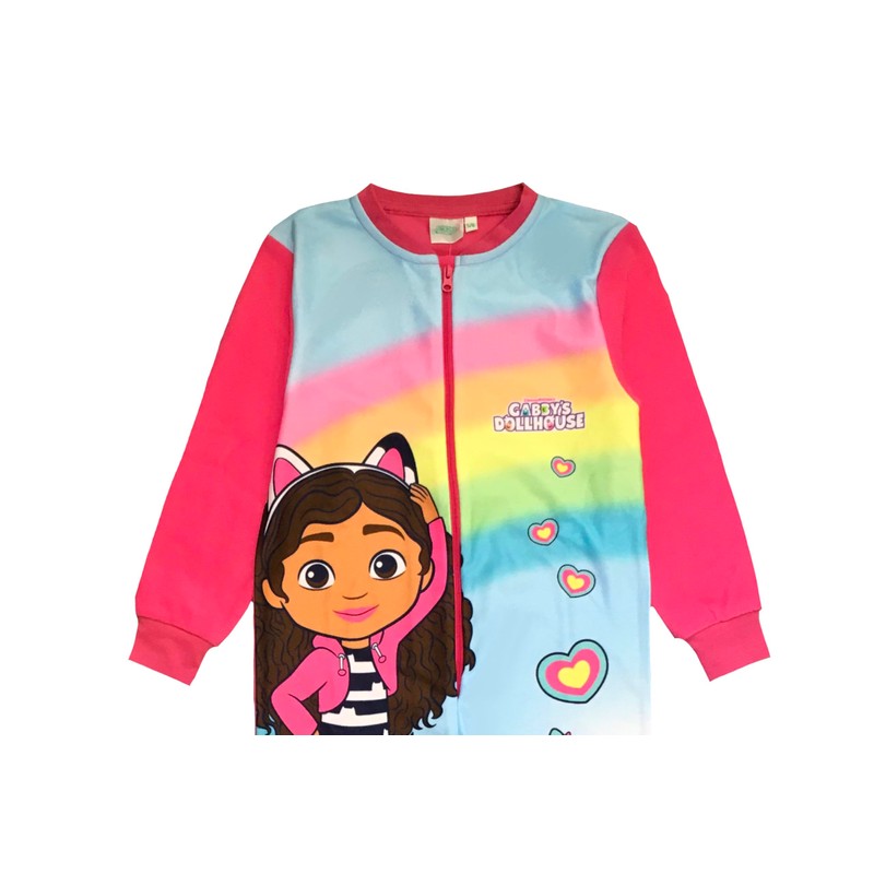 Gabby's Dollhouse Girls Onesie, Sleepsuit, All in One Pyjamas, Pink,