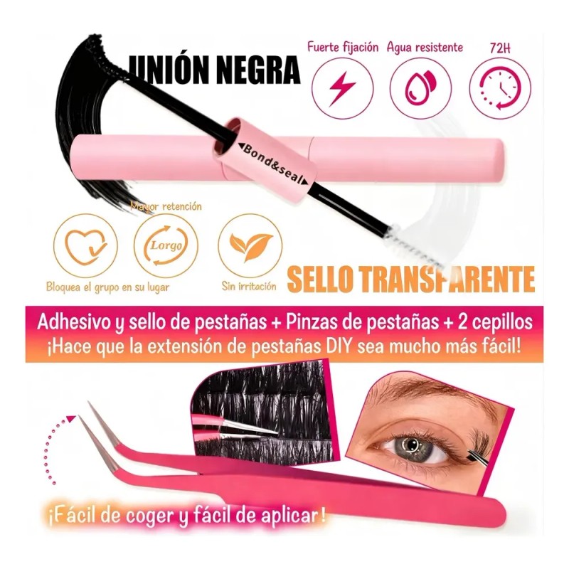 642 Kit Pestañas Maquillaje Diy Extension Mixto 30d 40d 50d