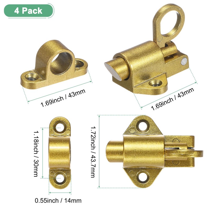 M METERXITY 4-Pack Self-Closing Latch Aluminum Alloy Automatic Window Sliding