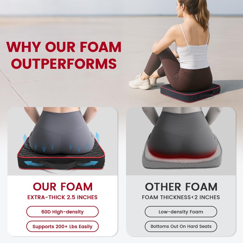 Stadium Seat Cushions, Portable Bleacher Seats with Massage Dots