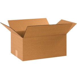 BOX USA 25 Pack of Heavy-Duty Corrugated Cardboard Boxes, 12" L x 10" W x 4" H, Kraft, Shipping, Packing and Moving