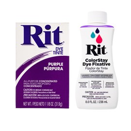 All Purpose Concentrated Rit Dye Powder Multi-Packs for Clothing, Décor, and Crafts – Purple with ColorStay Fixative