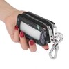 Aileder Key Case Genuine Leather Double Zip Car Key Ring