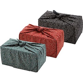 Wafu Kimonoya Sarasa, Japanese Pattern, Handkerchief, Bandana, Furoshi, Arabesque Pattern, Cloud, Set of 3, Made in Japan, 100% Cotton