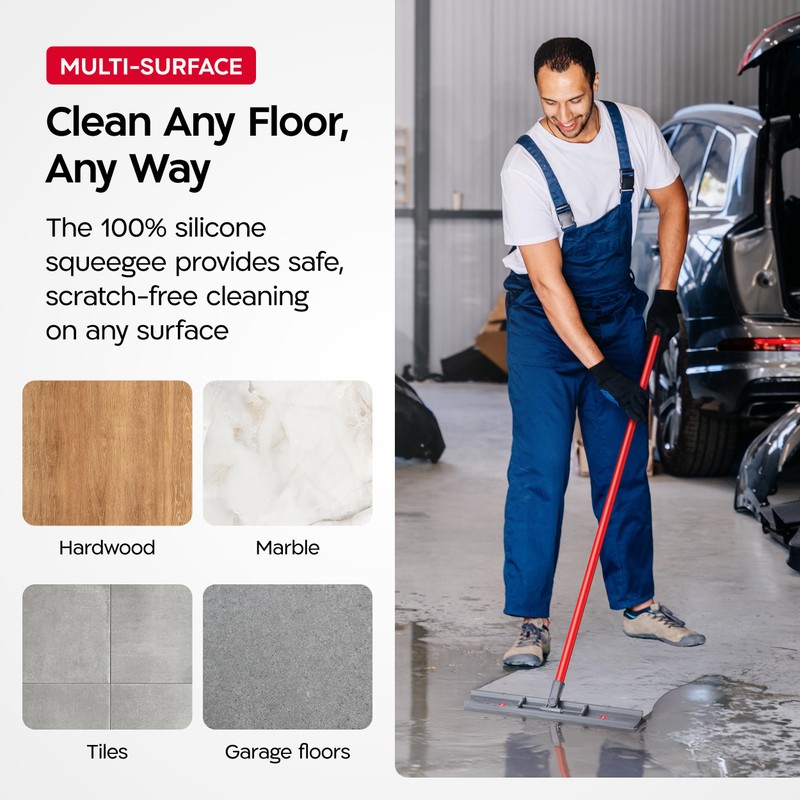 Tyroler MoppyShmoppy 2-in-1 Heavy Duty Floor Squeegee for Concrete Floors