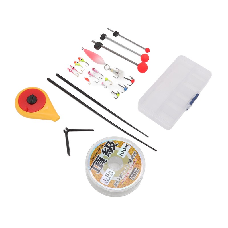 Winter Fishing Set High Strength with Plastic Box Ice Fishing