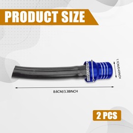 RGOAANC 2PCS Breather Hose Gas Fuel Tank Cap, Fuel Tank Vent, CNC One Way Tank Valve Vent Tube with Aluminum Cap, Universal Car Accessories Tube Hose Breather Cap for ATV Quad CRF Pit Dirt Bike