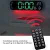 Digital Wall Clock Large Display with Remote Control Auto Brightness
