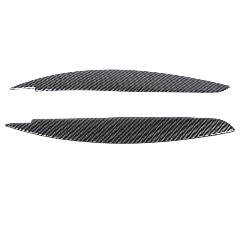 2 Pcs Headlight Eyebrow Front Left Right Light Eyelid Trim