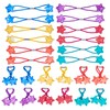 Expressions 24pc Ponytail Balls Hair Elastics,Star-Shaped Multicolored Twin Hair Beads,