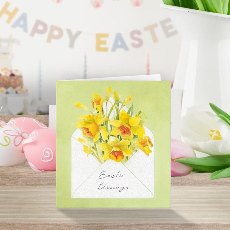 Pack of 5 Easter Blessings Spring in an Envelope Artistic