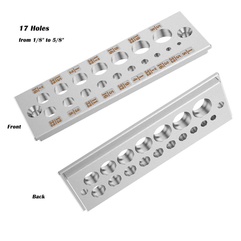17 Holes Steel Dowel Plate,A2 Dowel Maker Plate Dowel Cutter