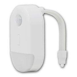 Star Toilet LED Sensor Night Light with Motion and Twilight Sensor, Warm White+RGB Includes Flexible and Bendable PVC Neck