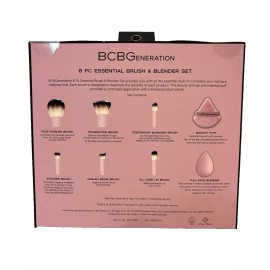 BCBGeneration 8 piece Essential Brush & Blender Set New in Box Makeup Brush Set