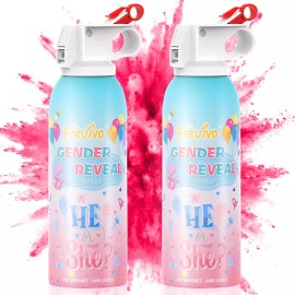 Previvo Gender Reveal Fire Extinguisher Set - 2 Pcs Pink Gender Reveal Smoke Spray -