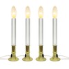 4 Pack Christmas Electric Window Candles with Dusk-to-Dawn Auto Sensor,