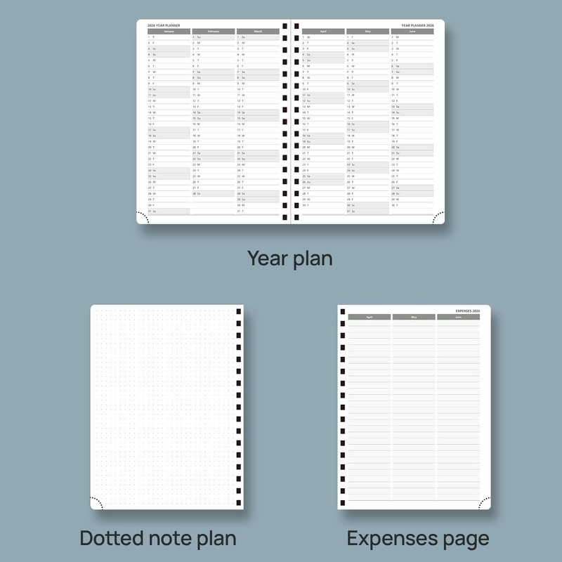 POPRUN Diary 2026 Week to View A5 (22 x 16.5