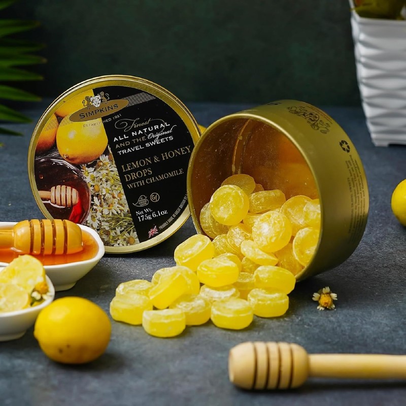 Simpkins Classic Lemon, Honey and Chamomile Drops 175g (Pack of