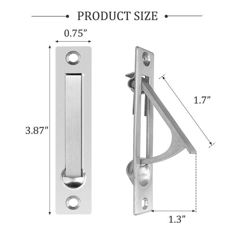 senharvest Pocket Door Pull and Edge Pull Set Brushed Nickel,