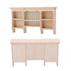 Dollhouse Display Cabinet,1/12 Miniatura Storage Cabinet Wall Mounted Hand Painted
