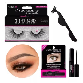 By Apple Par De Pestañas 3d 14 Margie Pegamento Pinzas