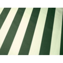 STRIPE CANVAS AWNING FABRIC, PREMIUM QUALITY,Outdoor Stripe 2" Waterproof Canvas, 2 tone, fabric 60" 600 Denier 100% Nylon Durable 60" Wide Sold By Yard o roll by Fabric Imperial (HHunter green/Ivory)