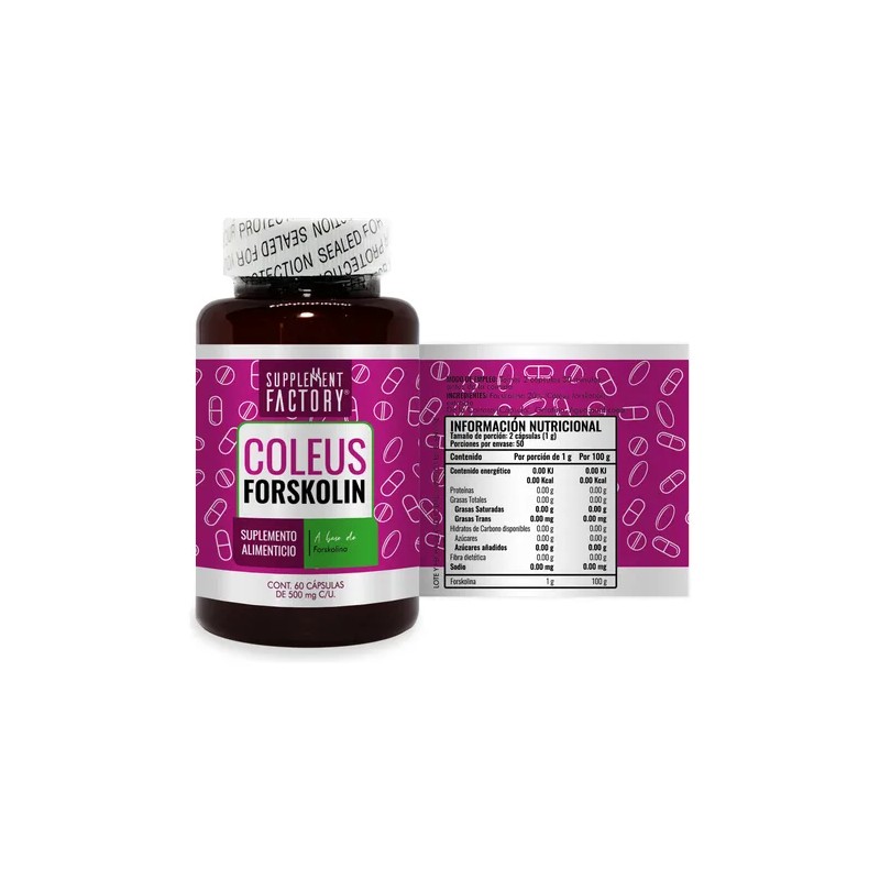 Coleus Forskolina 500 Mg, 60 Cápsulas