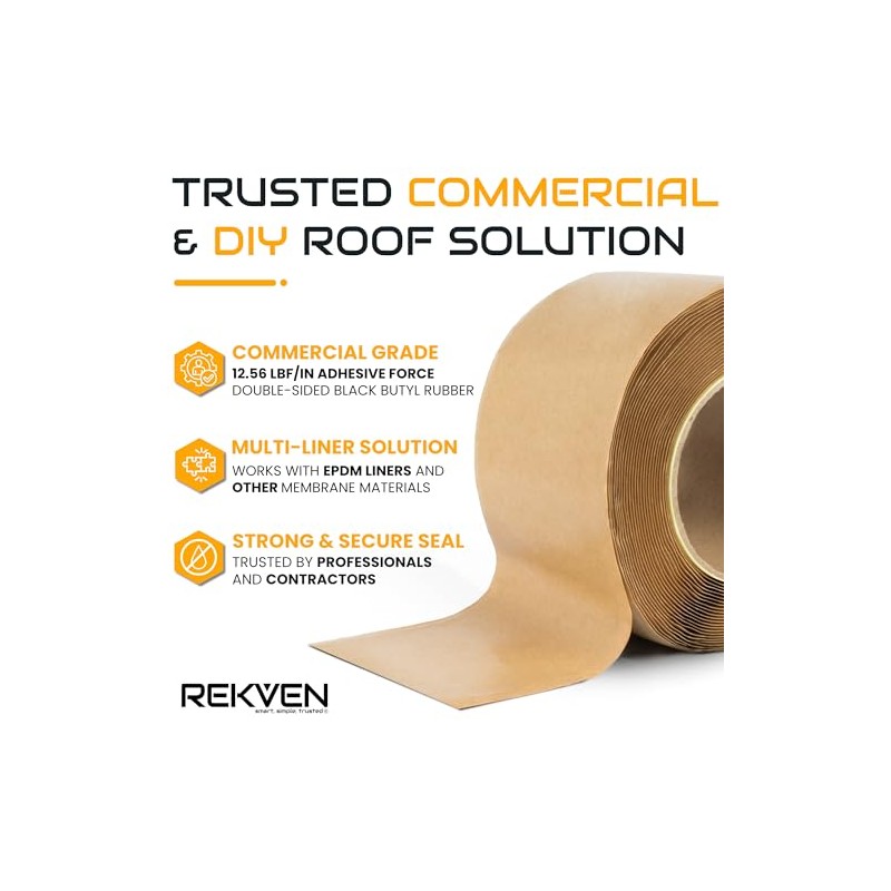 EPDM Rubber Roofing Seam Tape Kit - 30ft x 3in