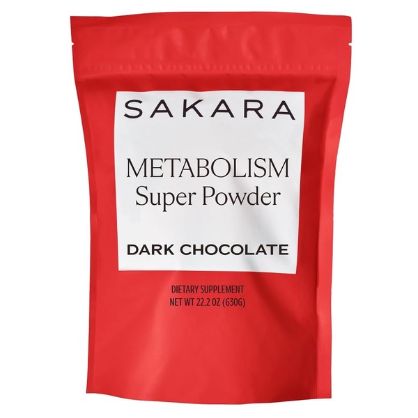 SAKARA Metabolism Super Powder, 30 Servings - Metabolism Drink Powder to Help Digestive Health & Bloating, Supplements for Women, L Glutamine, Kelp & Horsetail, Smoothie Mix Supplement