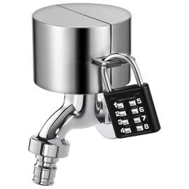 S.fields.inc Faucet Lock with Padlock Key Outdoor Water Faucet Handle Cover Valve Door Knob Stainless Steel