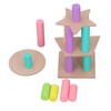 Wooden Tower Stacking Game Wooden Montessori Building Blocks Educational Desktop