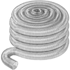 Therwen Clear PVC Dust Collection Hose, Heavy Duty Dust Debris and Fume Collection Hose, Flexible Clear Vacuum Hoses (4" x 70 ft)