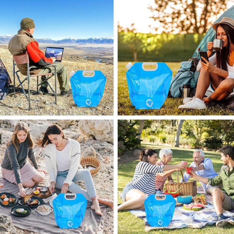 2 PCS Water Container with Tap, 5l Water Container, Camping