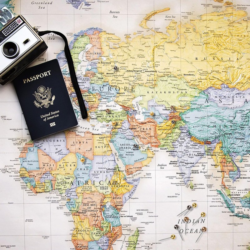 200 x World Map Push Pins Pin Pins Map Pins