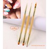 KLDKUST 3 Pcs Nail Drawing Brushes, Dual End Nail Art