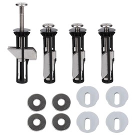 4-Pack Toilet Seat Fittings ，Stainless Steel Screws & Fixings for Top Lid Hinges ，Universal Toilet Seat Bolts with Gaskets for Easy Installation， Fixings for Top Lid Hinges