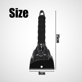 1 Piece Black Car Snow Scraper, Car Windshield Ice Scraper, Windshield And Glass Snow Removal Tool, Car Snow Removal Tool, Winter Ice Scraping Tool, Suitable For Outdoor And Driving Use In Winter