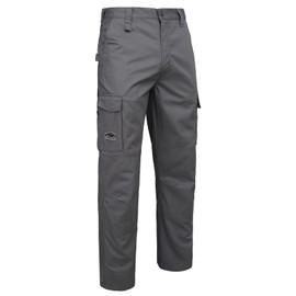 VANDISI FR Pants for Men 7.5oz Flame Resistant Pants (2112& CAT2) 100% Cotton FRC Cargo Pants with 10-PocketsLight Gray(36W-32L)