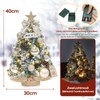 Dewur Mini Christmas Tree Small with Lighting LED Table Artificially