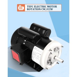 3HP Electric Motor,56 Frame,3450RPM,208-230V Single Phase Agricultural Electric Motor, 5/8"Shaft Diameter CW/CCW,TEFC,IP55,60HZ