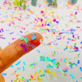3000Pcs Music Confetti PVC Music Note Musical Confetti for Music Party Recital Reception Baby Shower Wedding and Birthday Party Decoration (Mixed)